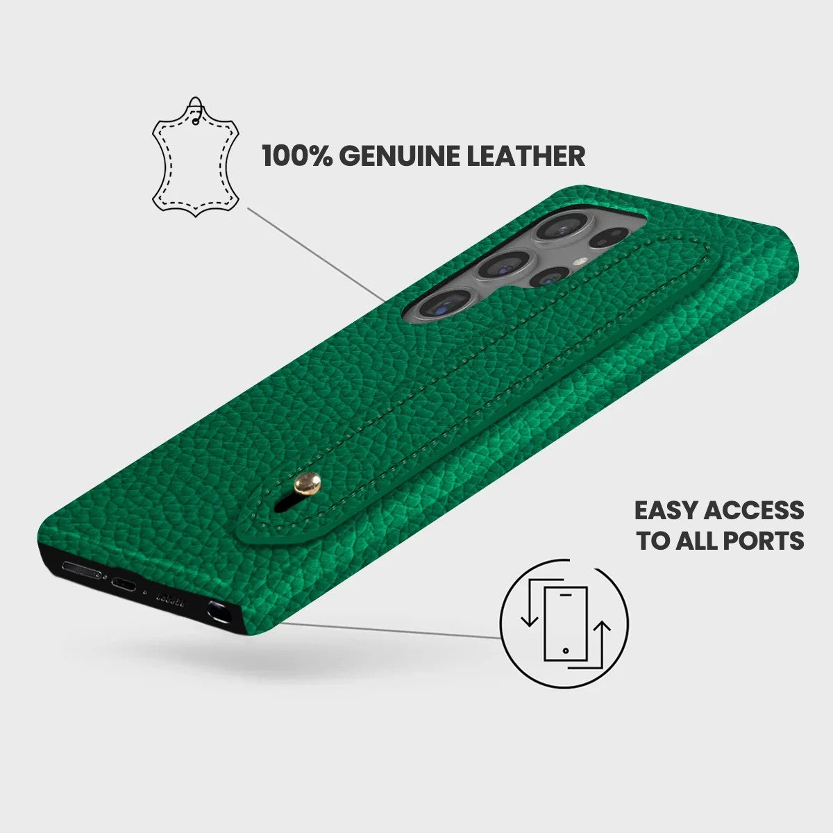Galaxy S24 Ultra Leather Case — Ashe Handle