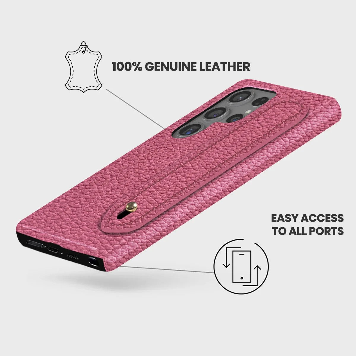 Galaxy S24 Ultra Leather Case — Ashe Handle