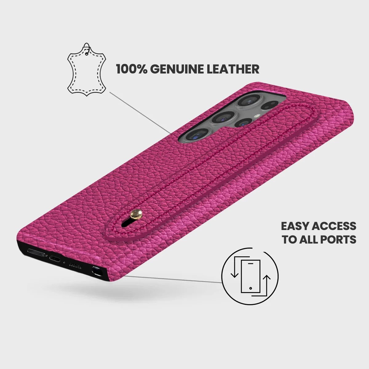 Galaxy S24 Ultra Leather Case — Ashe Handle