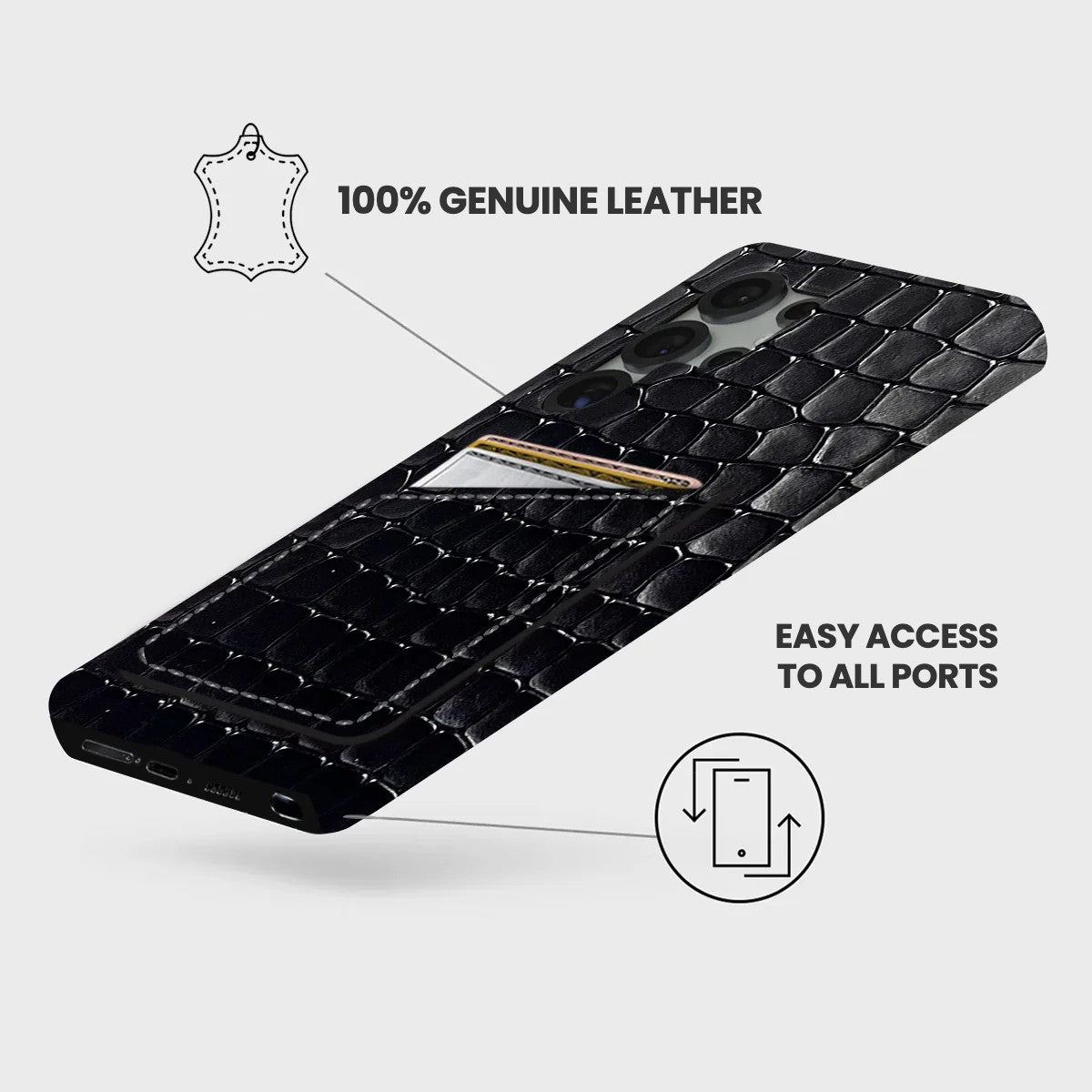 Galaxy S24 Ultra Leather Case — Lusso Cardholder
