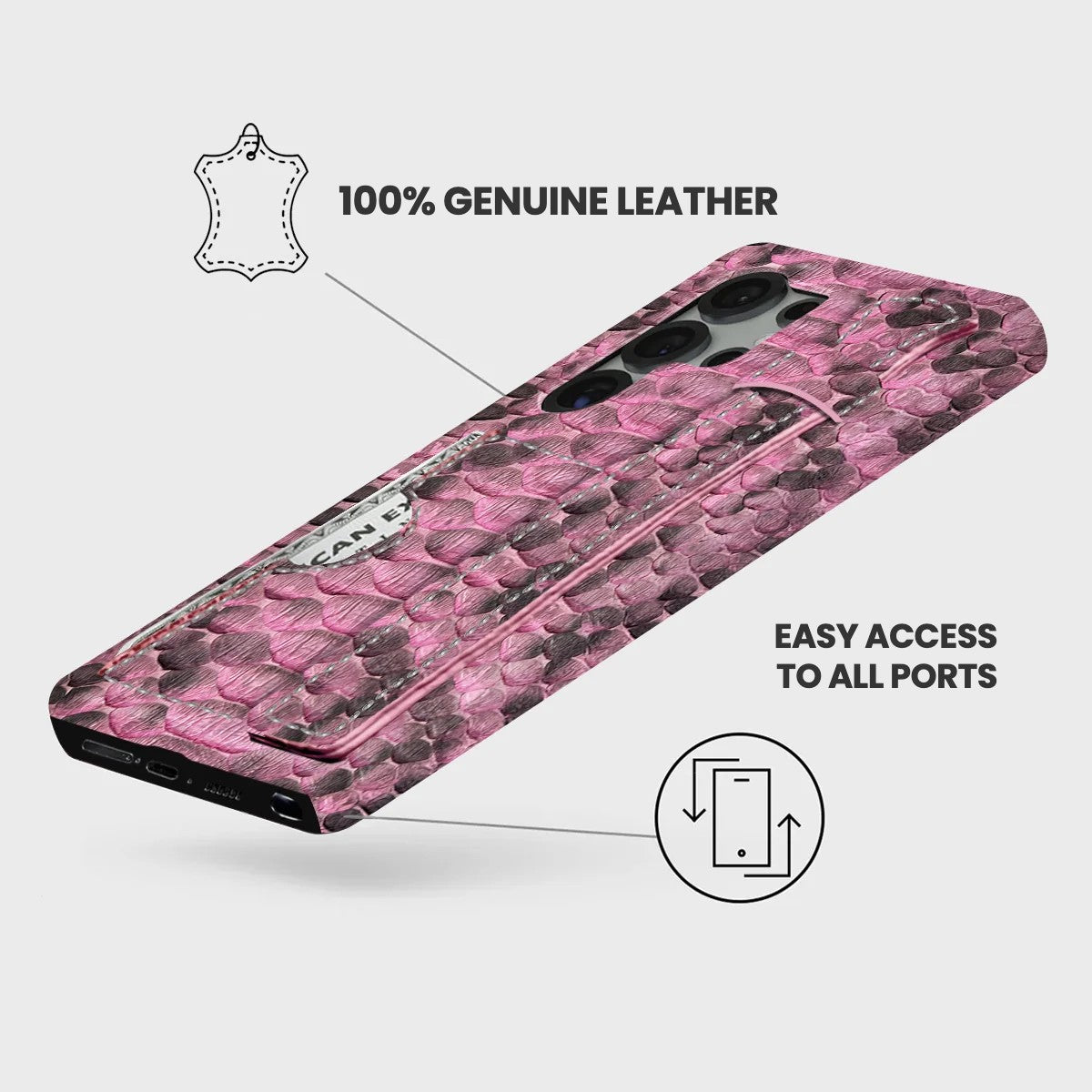Galaxy S24 Ultra Leather Case — Piton Handle Cardholder