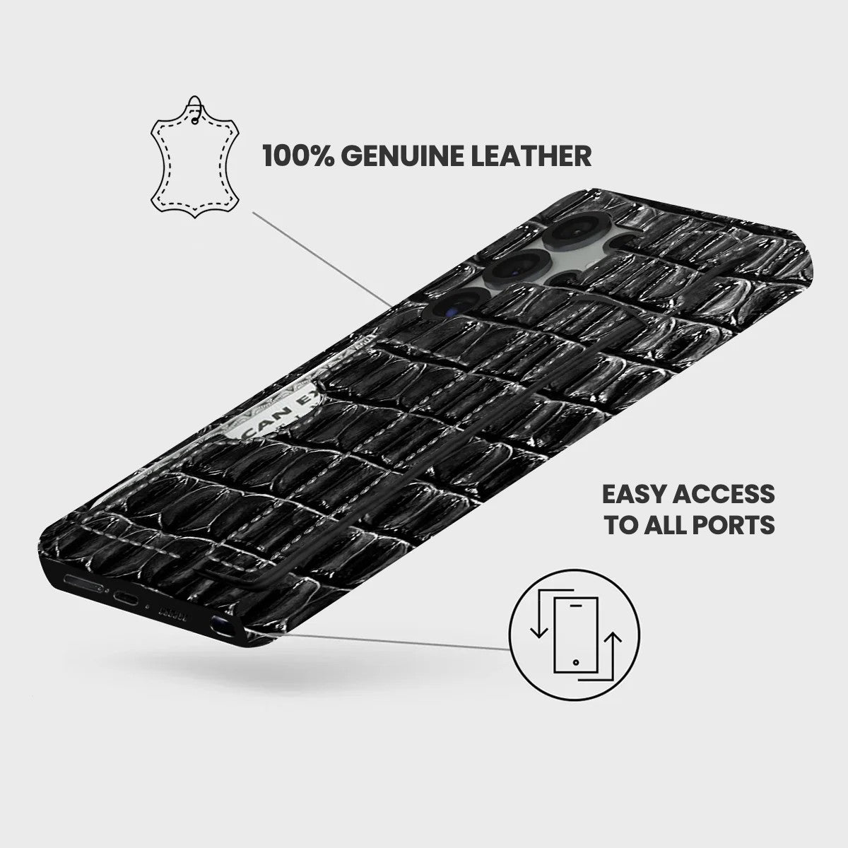 Galaxy S24 Ultra Leather Case — Titan Handle Cardholder