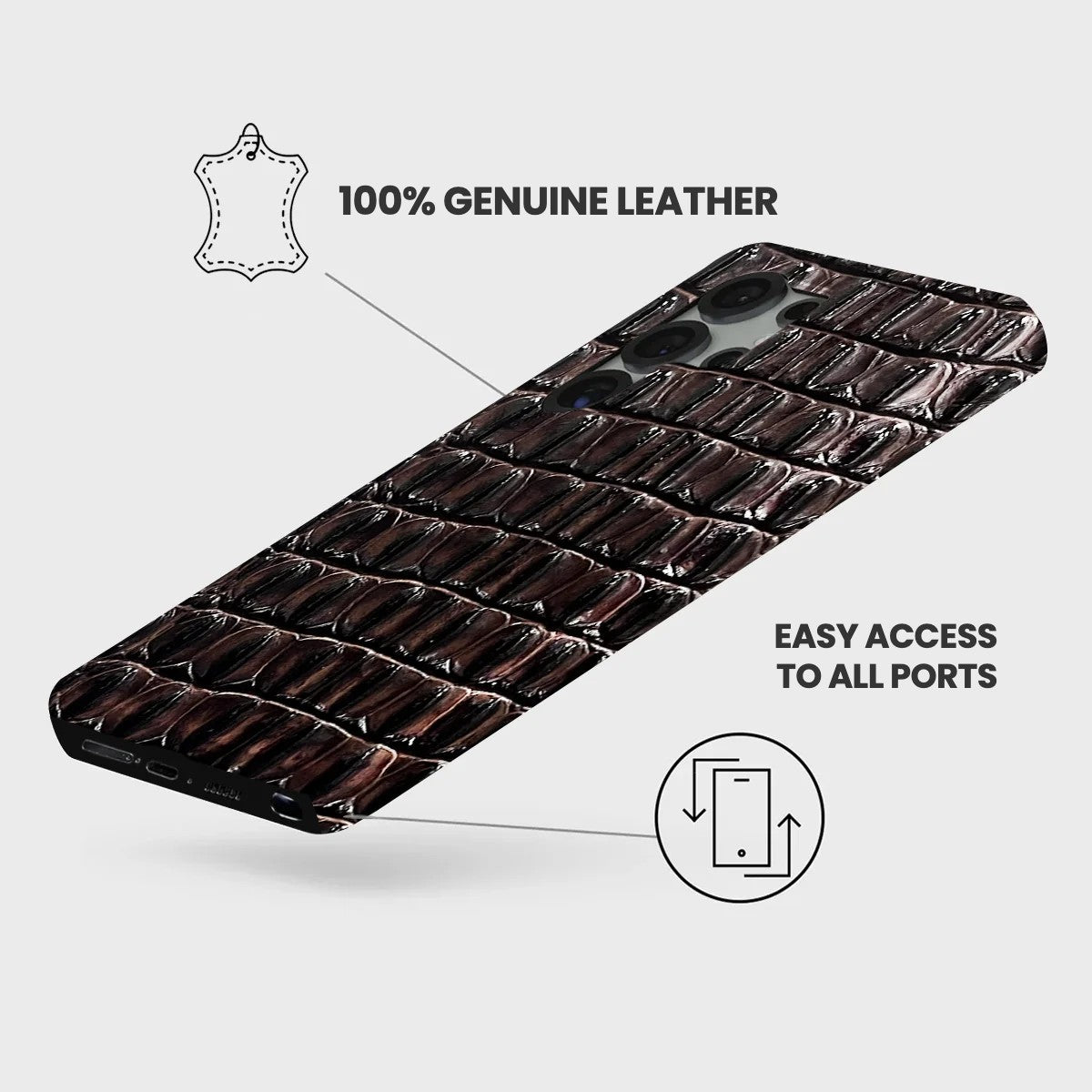 Galaxy S24 Ultra Leather Case — Titan