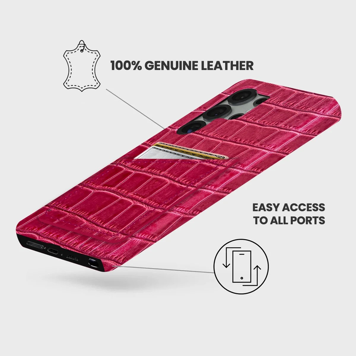 Galaxy S24 Ultra Leather Case — Vega Cardholder