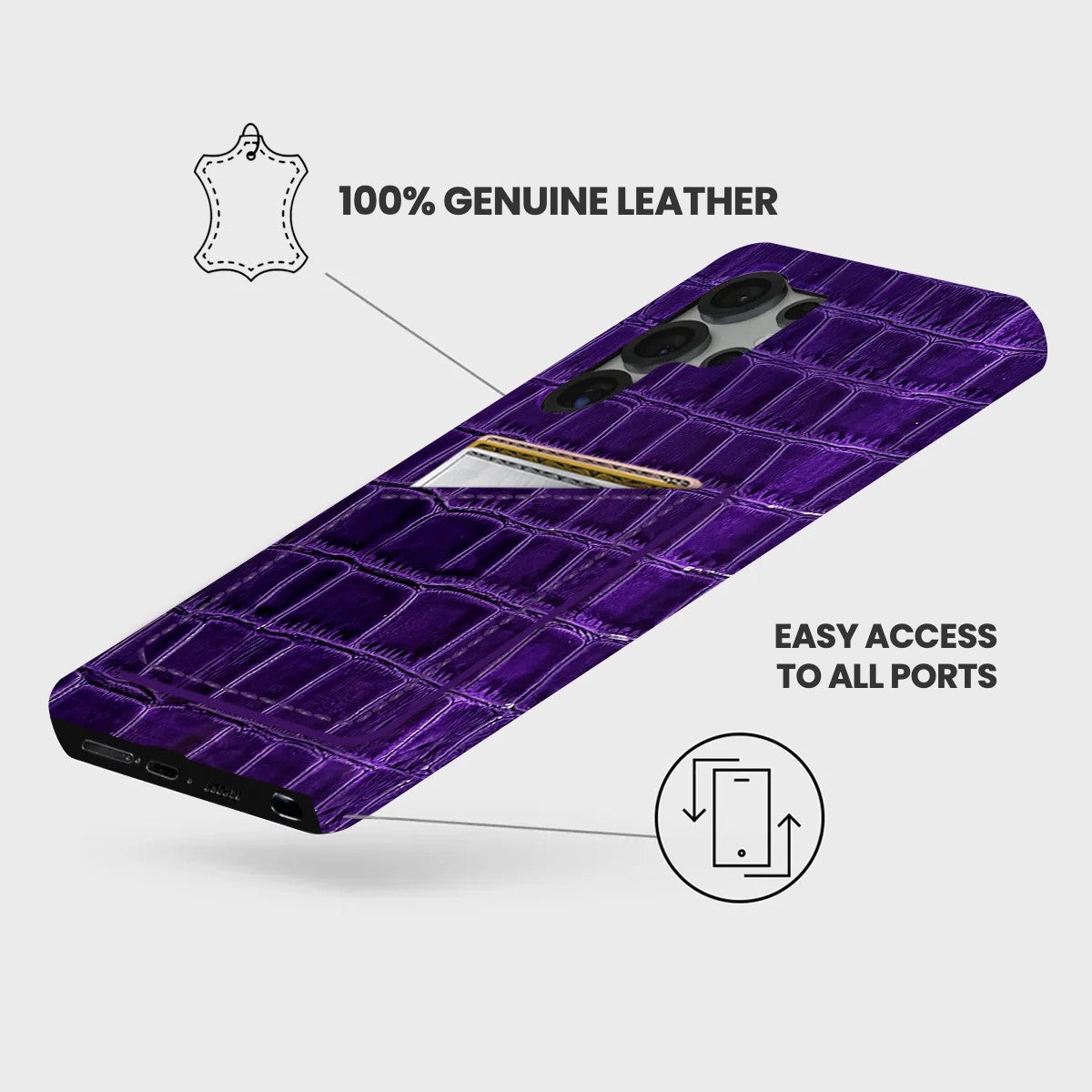 Galaxy S24 Ultra Leather Case — Vega Cardholder