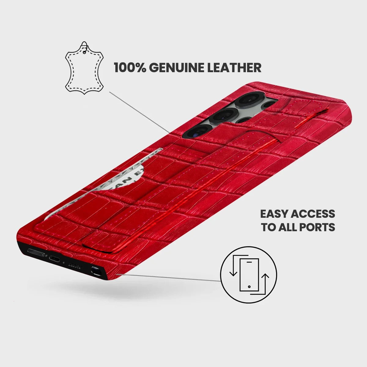 Galaxy S24 Ultra Leather Case — Vega Handle Cardholder