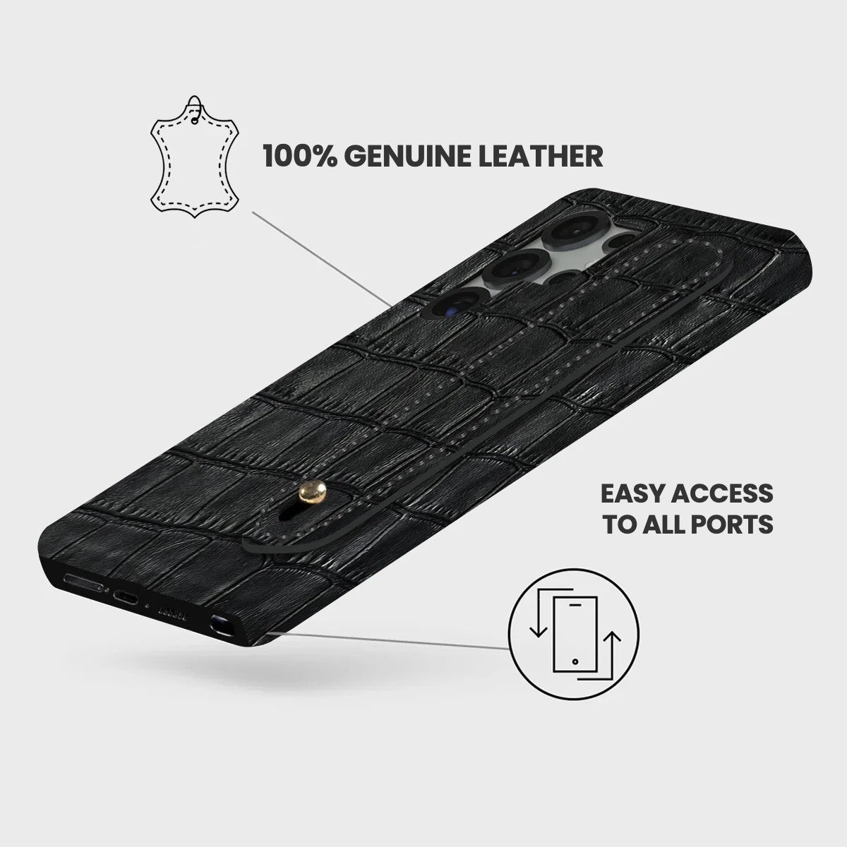 Galaxy S24 Ultra Leather Case — Vega Handle