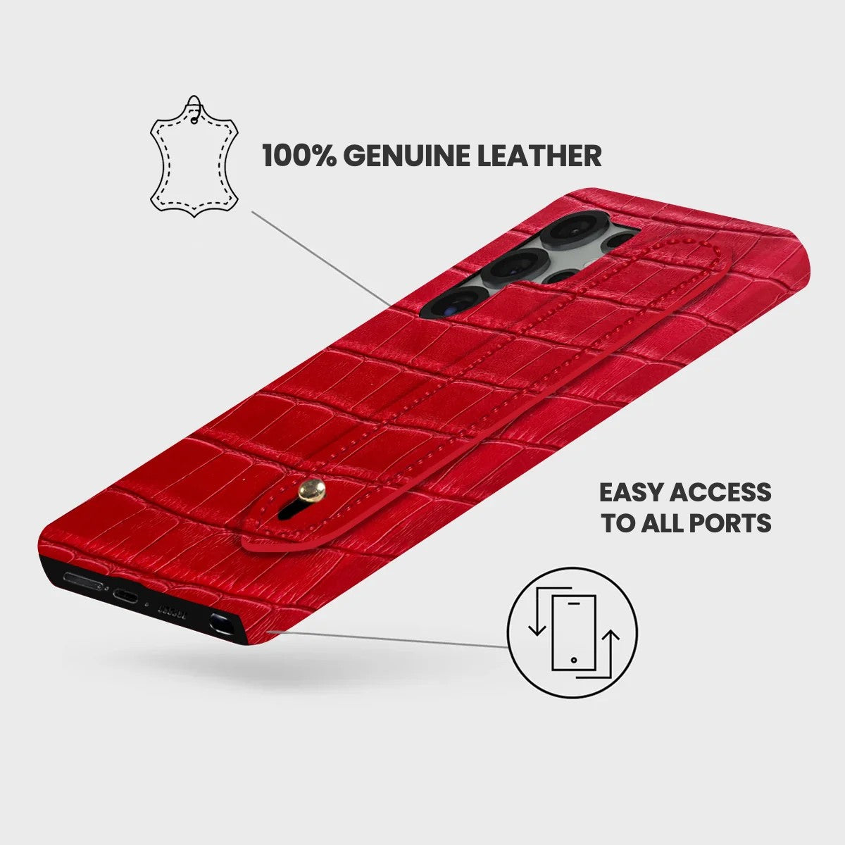 Galaxy S24 Ultra Leather Case — Vega Handle