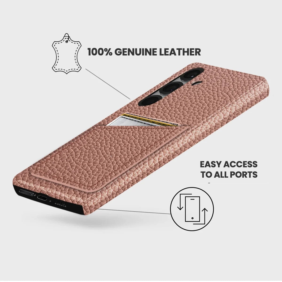 Galaxy S25 Leather Case — Ashe Cardholder