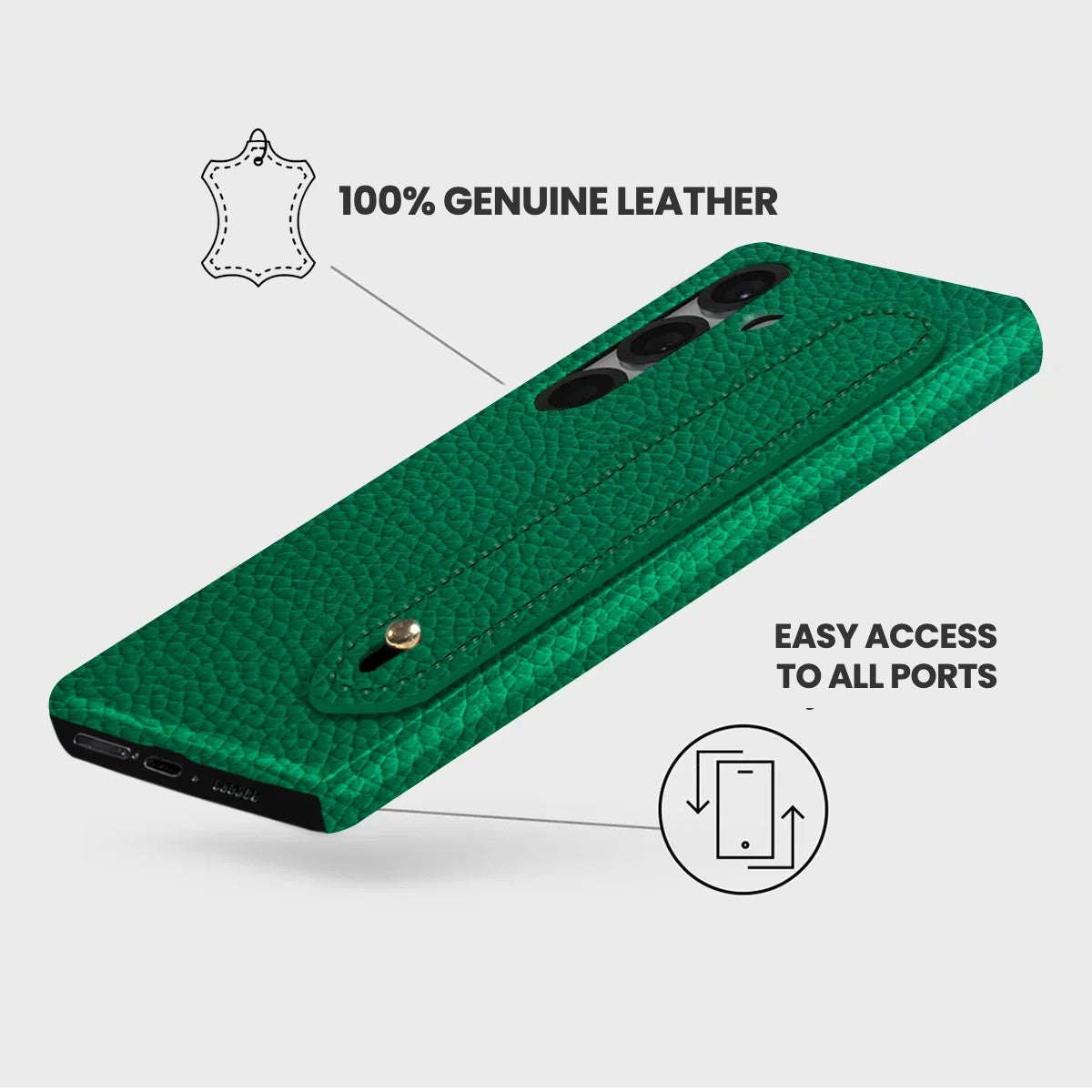Galaxy S25 Leather Case — Ashe Handle