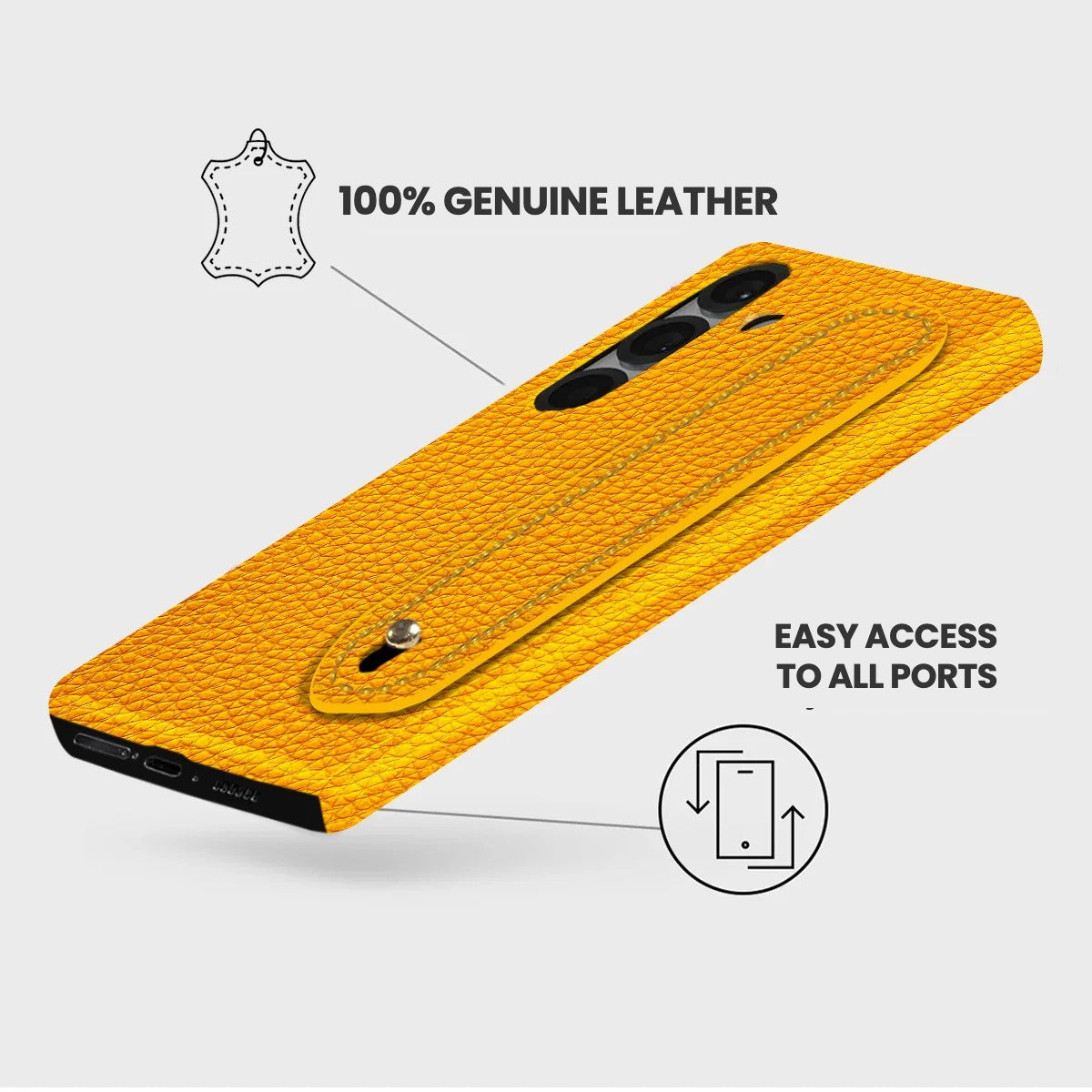 Galaxy S25 Plus Leather Case — Ashe Handle