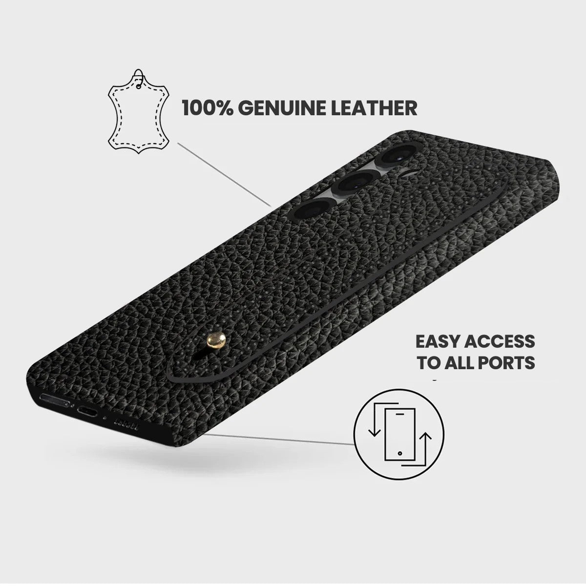 Galaxy S25 Plus Leather Case — Ashe Handle