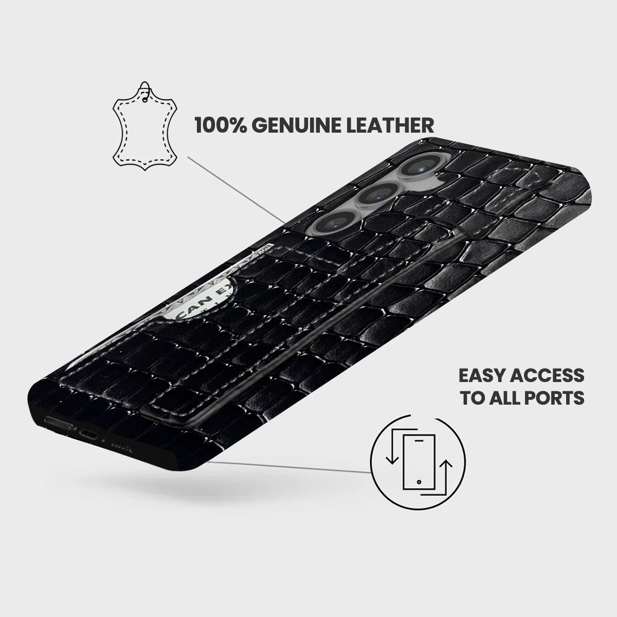 Galaxy S25 Plus Leather Case — Lusso Handle Cardholder