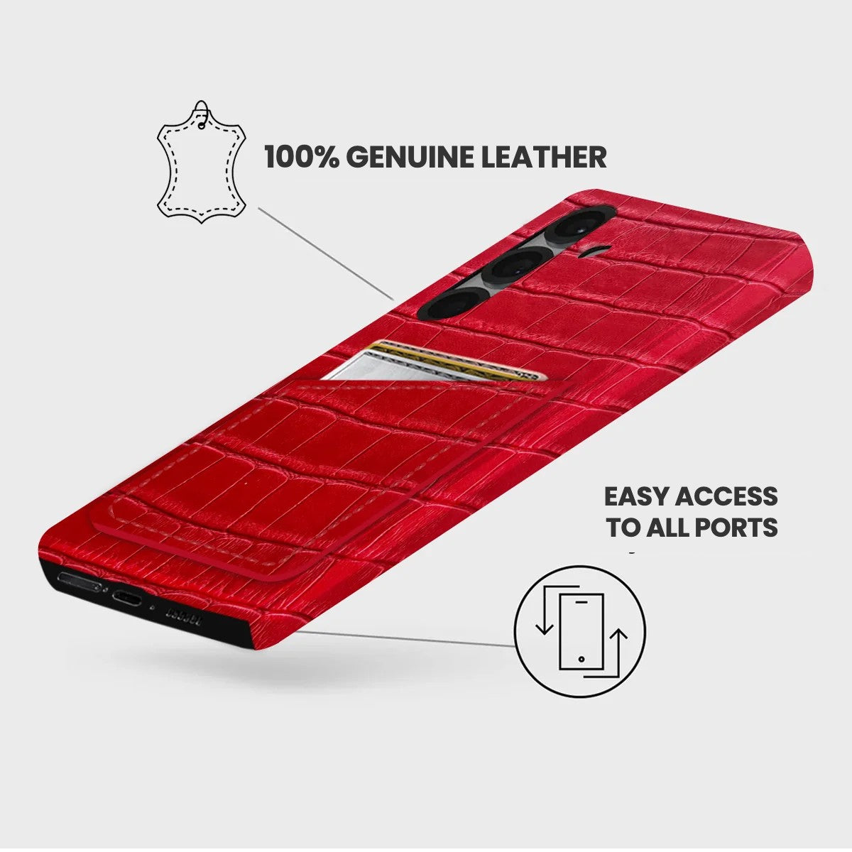 Galaxy S25 Plus Leather Case — Vega Cardholder