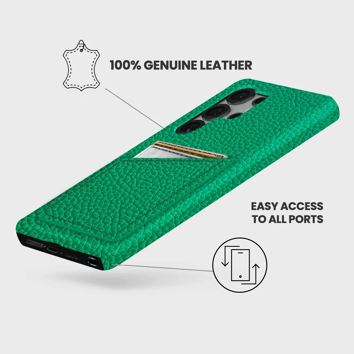 Galaxy S25 Ultra Leather Case — Ashe Cardholder