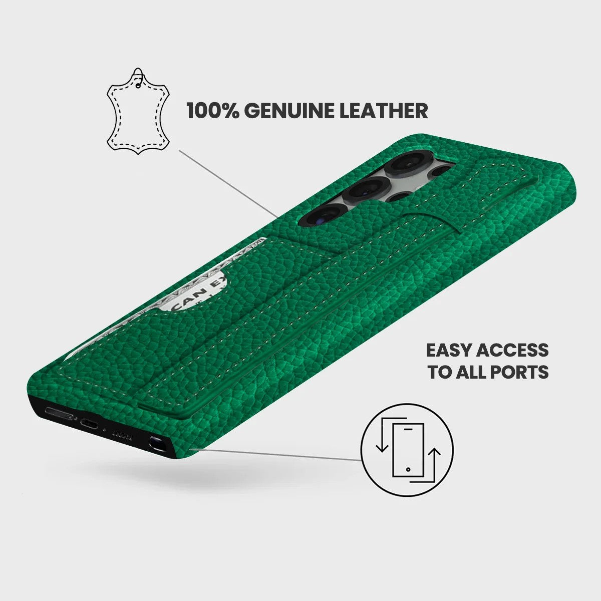 Galaxy S25 Ultra Leather Case — Ashe Handle Cardholder
