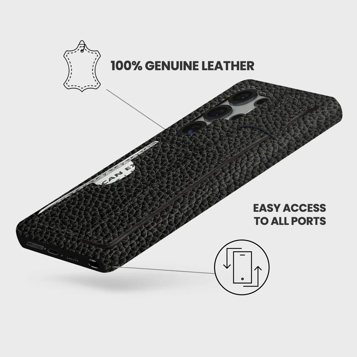 Galaxy S25 Ultra Leather Case — Ashe Handle Cardholder