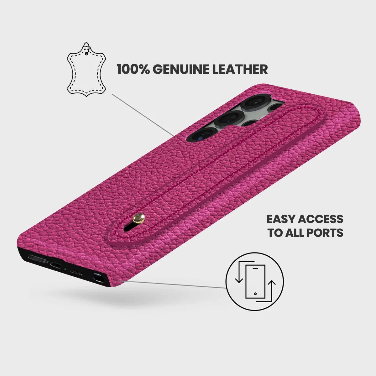 Galaxy S25 Ultra Leather Case — Ashe Handle