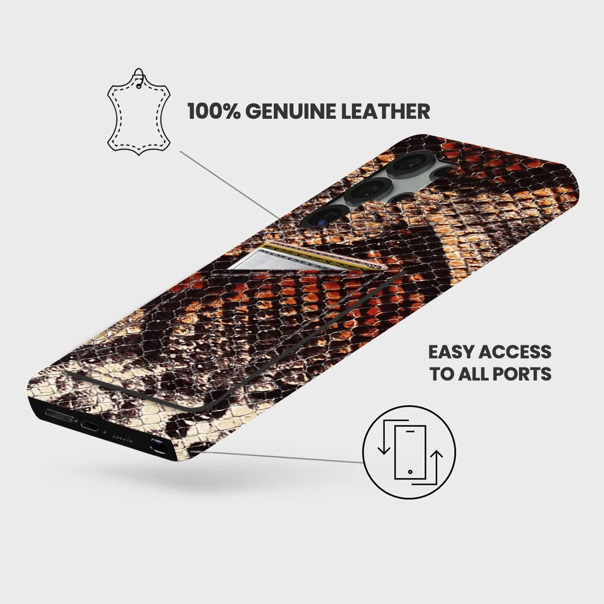 Galaxy S25 Ultra Leather Case — Elise Cardholder