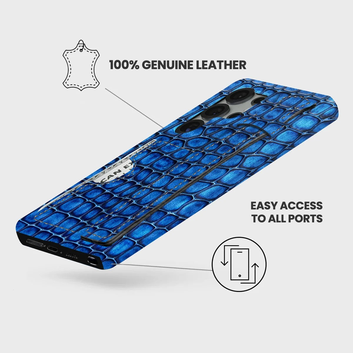 Galaxy S25 Ultra Leather Case — Lusso Handle Cardholder