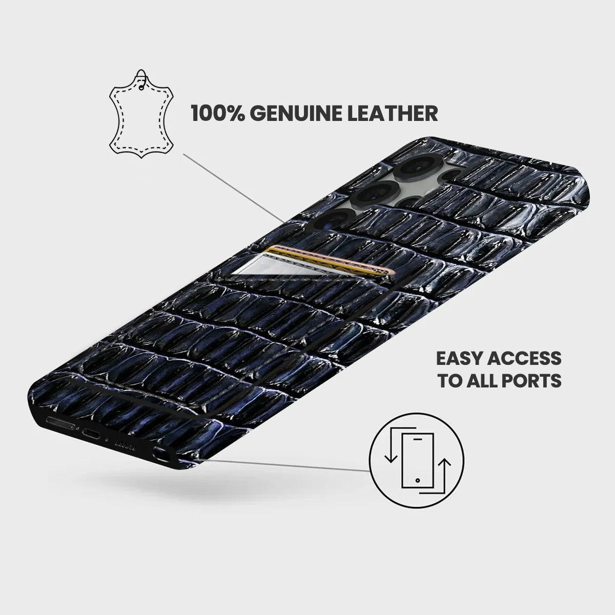 Galaxy S25 Ultra Leather Case — Titan Cardholder