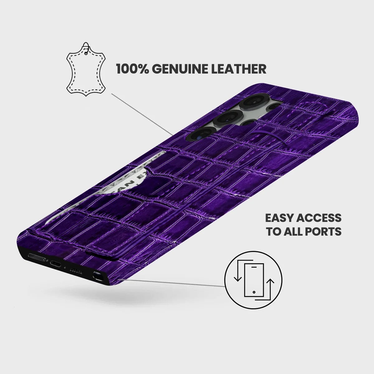 Galaxy S25 Ultra Leather Case — Vega Handle Cardholder