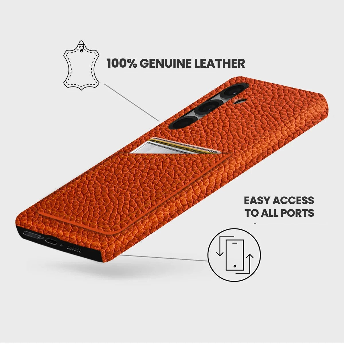 Galaxy S26 Leather Case — Ashe Cardholder