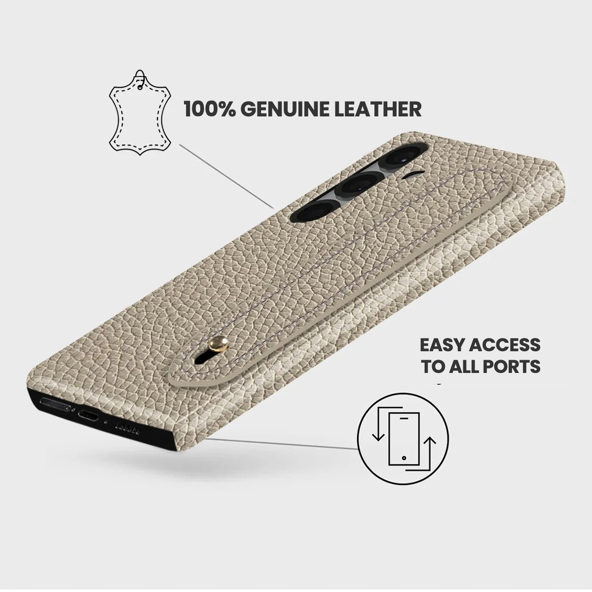 Galaxy S26 Leather Case — Ashe Handle