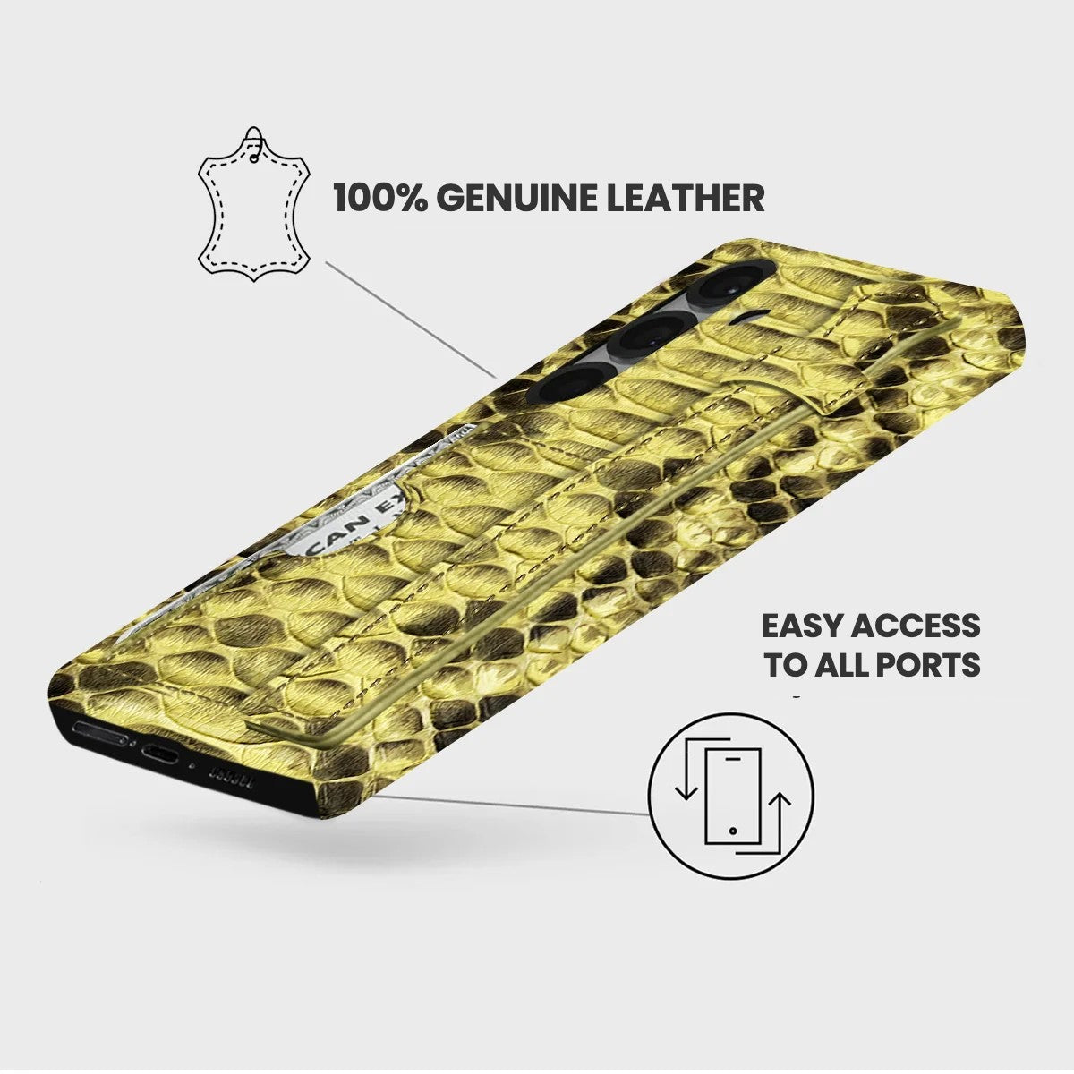 Galaxy S26 Leather Case — Piton Handle Cardholder