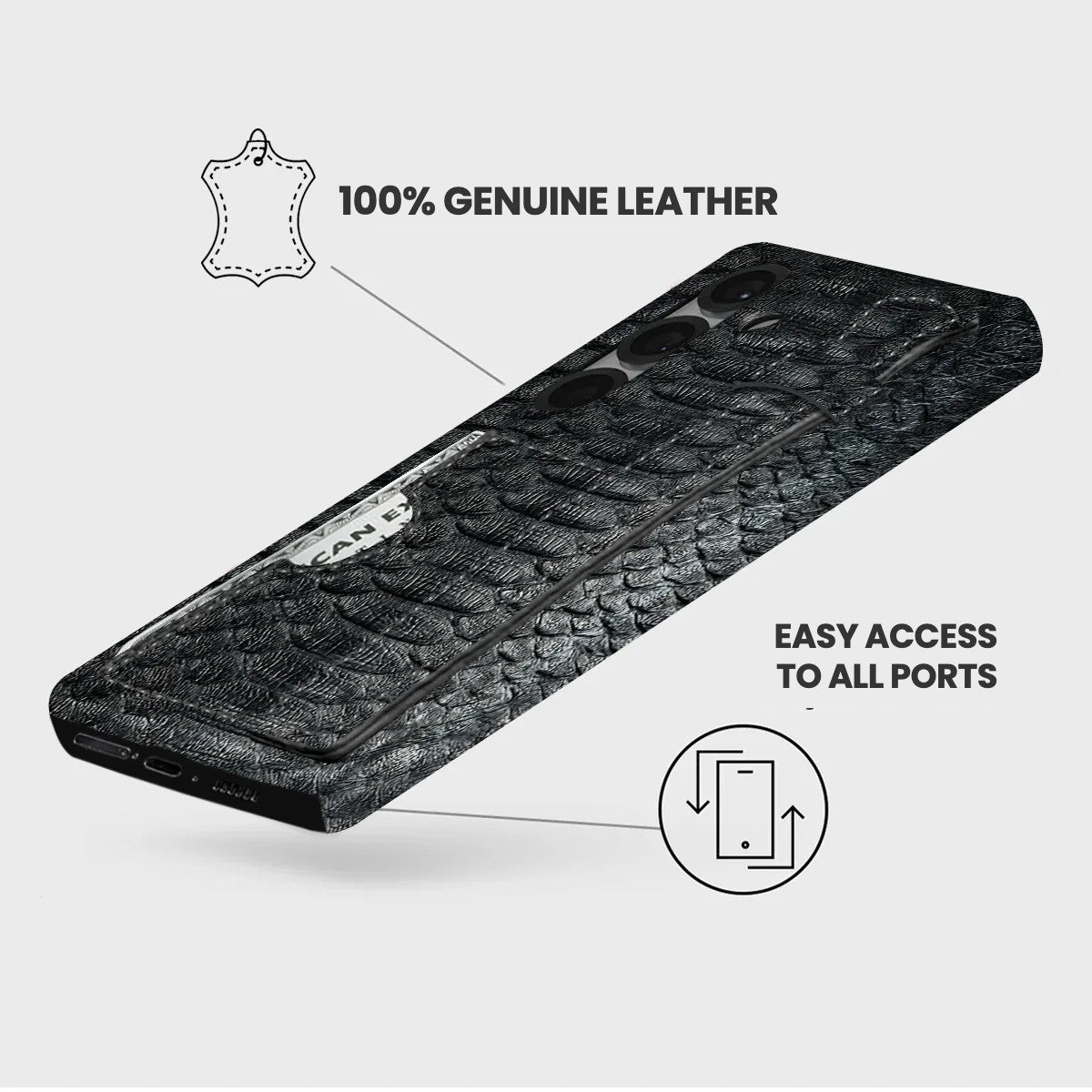 Galaxy S26 Leather Case — Piton Handle Cardholder