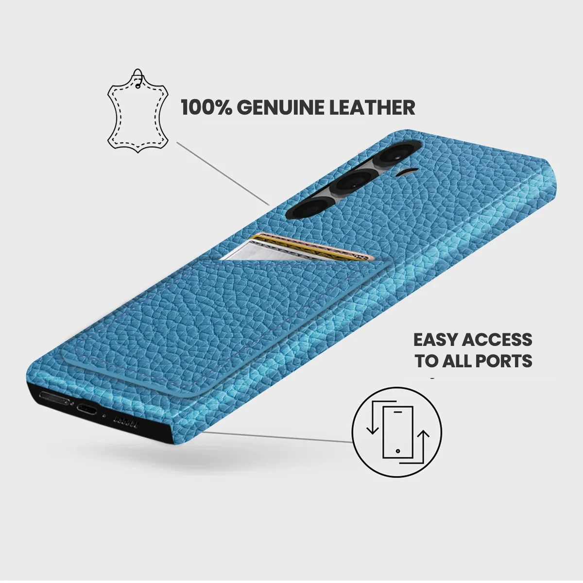 Galaxy S26 Plus Leather Case — Ashe Cardholder