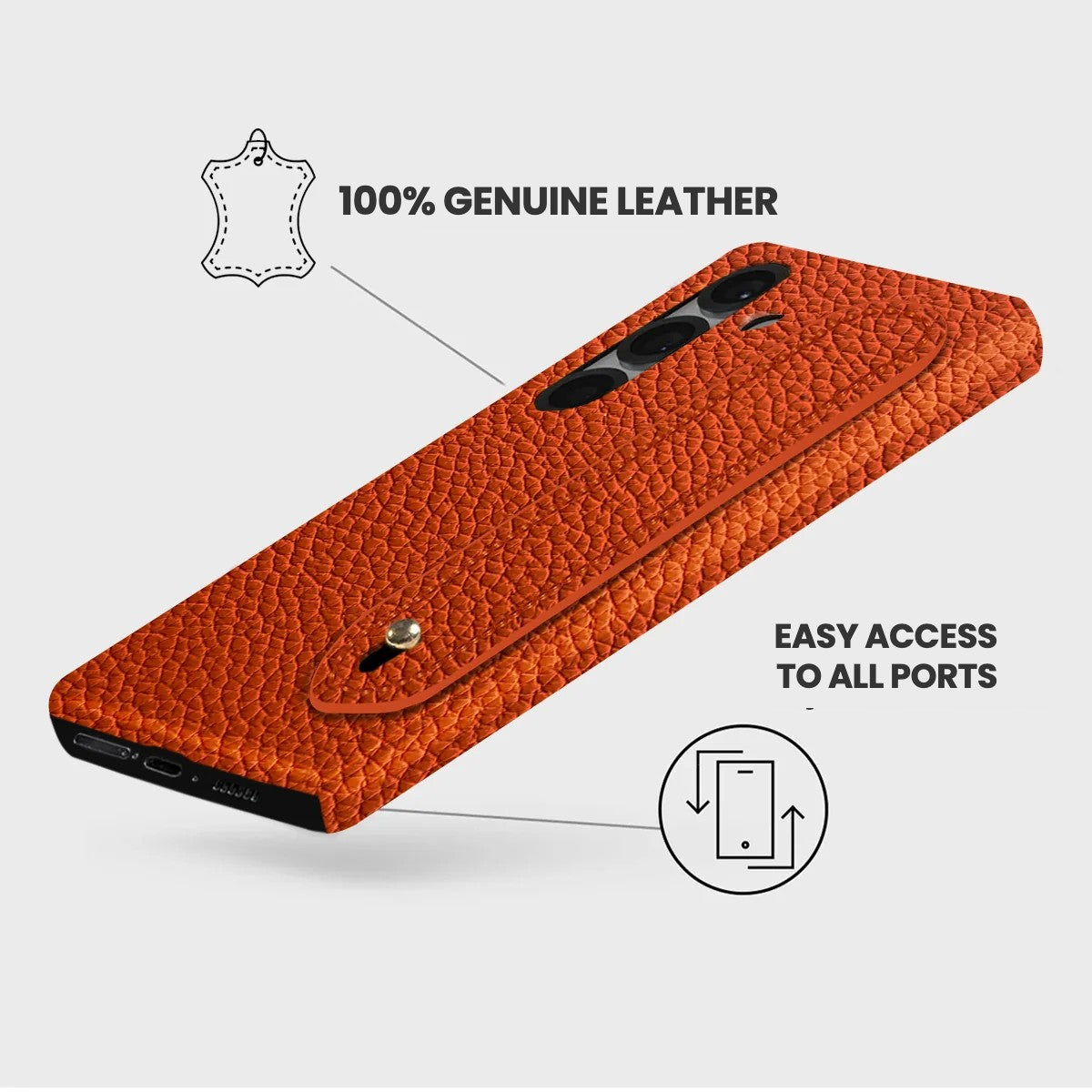 Galaxy S26 Plus Leather Case — Ashe Handle