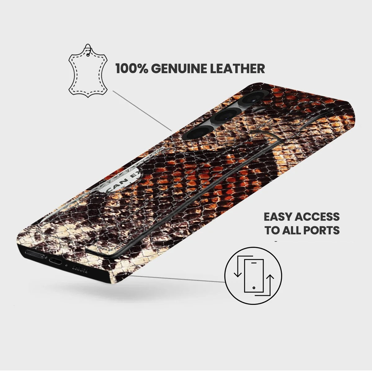Galaxy S26 Plus Leather Case — Elise Handle Cardholder