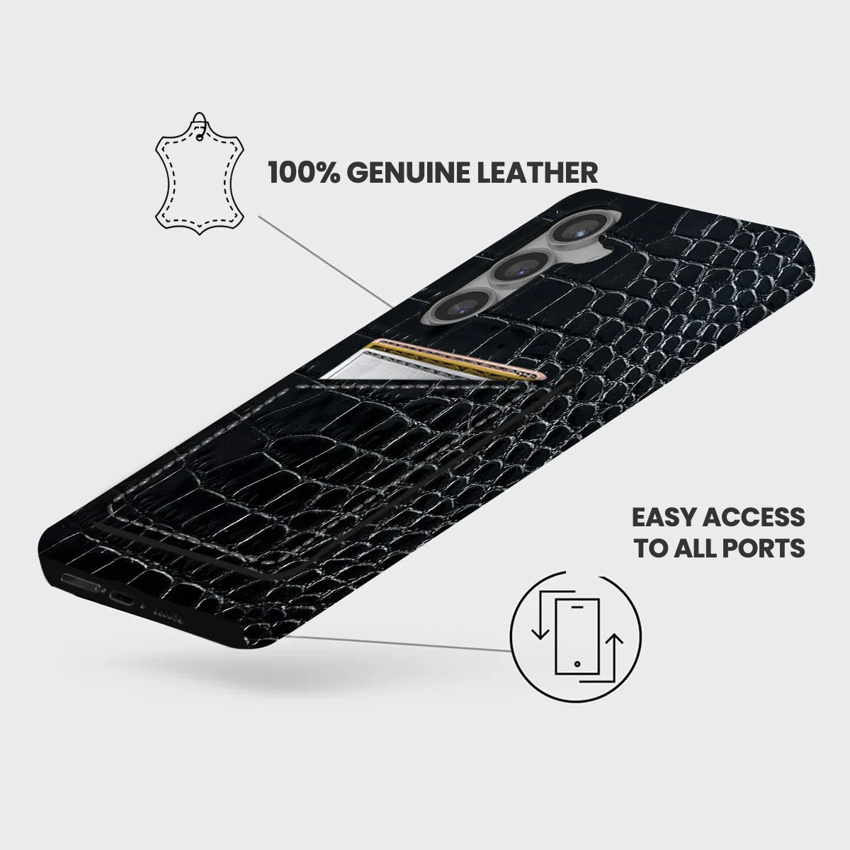 Galaxy S26 Plus Leather Case — Neo Cardholder