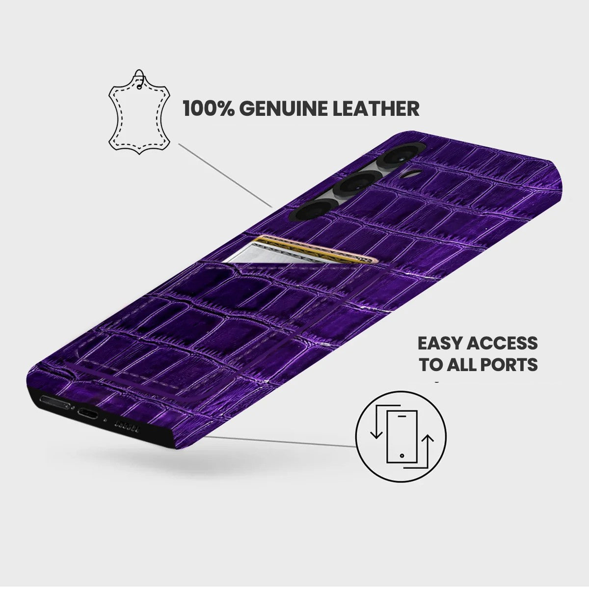 Galaxy S26 Plus Leather Case — Vega Cardholder