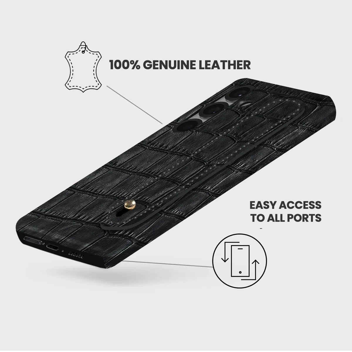 Galaxy S26 Plus Leather Case — Vega Handle
