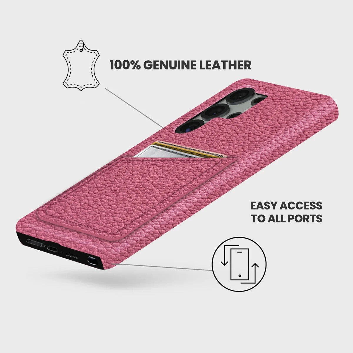 Galaxy S26 Ultra Leather Case — Ashe Cardholder