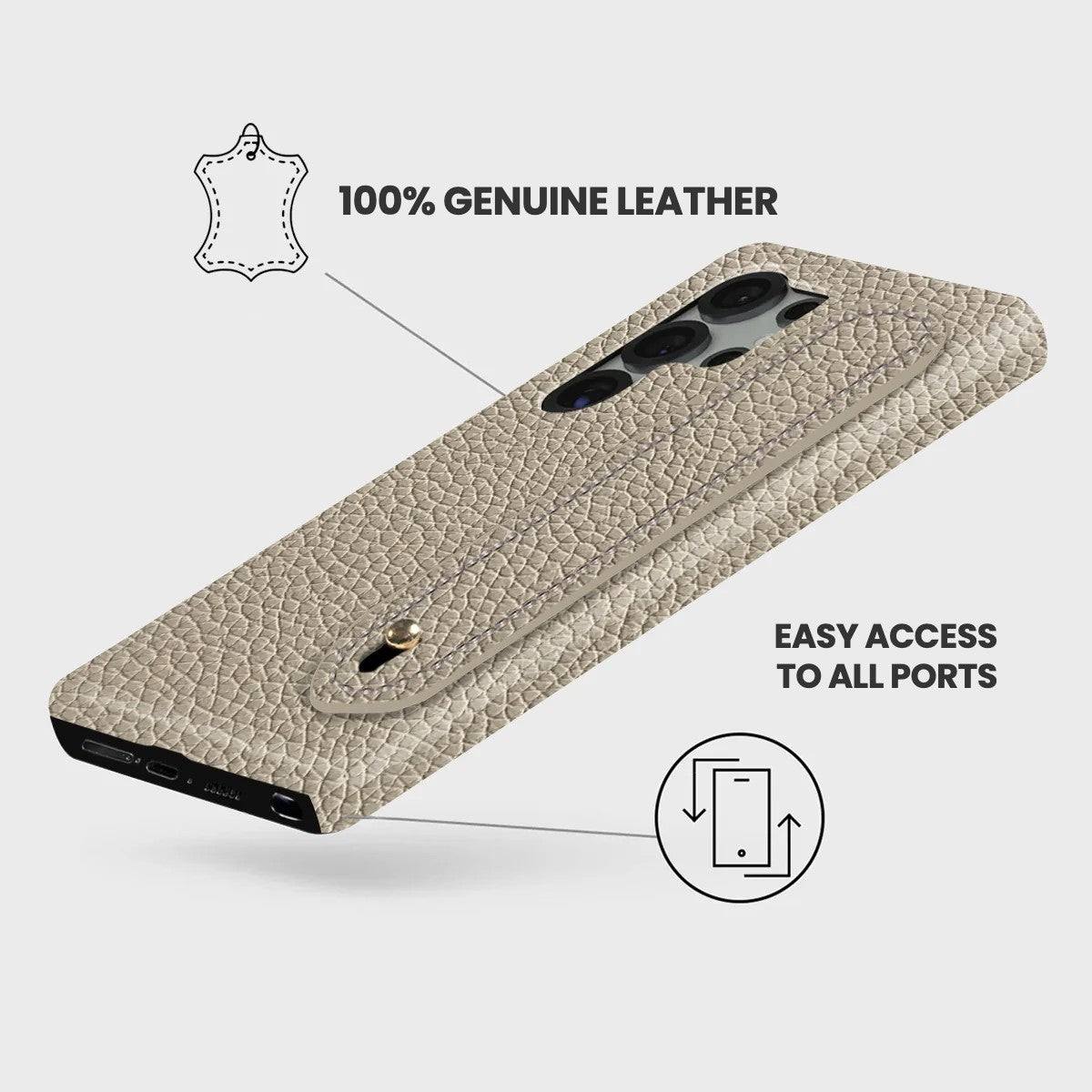 Galaxy S26 Ultra Leather Case — Ashe Handle