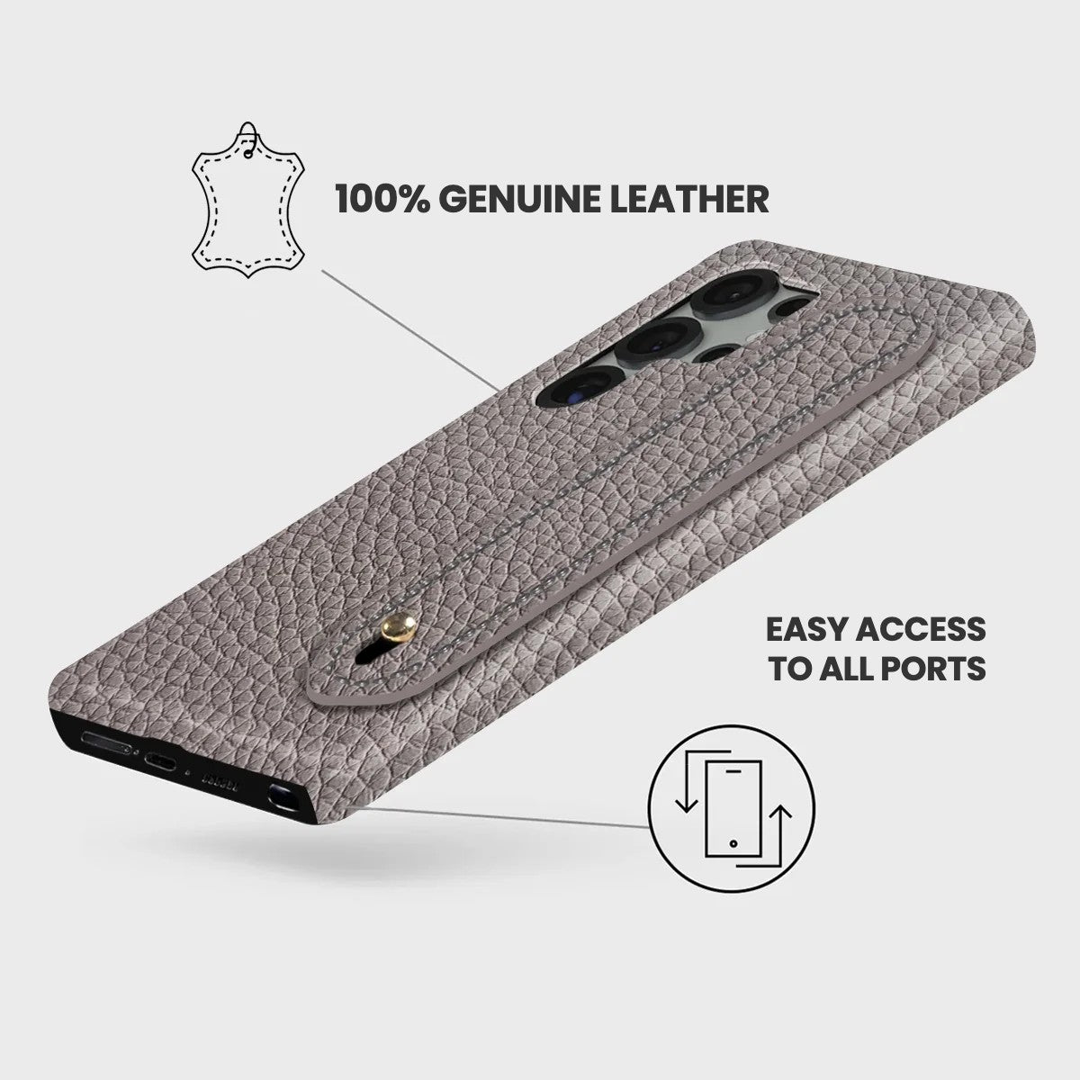 Galaxy S26 Ultra Leather Case — Ashe Handle