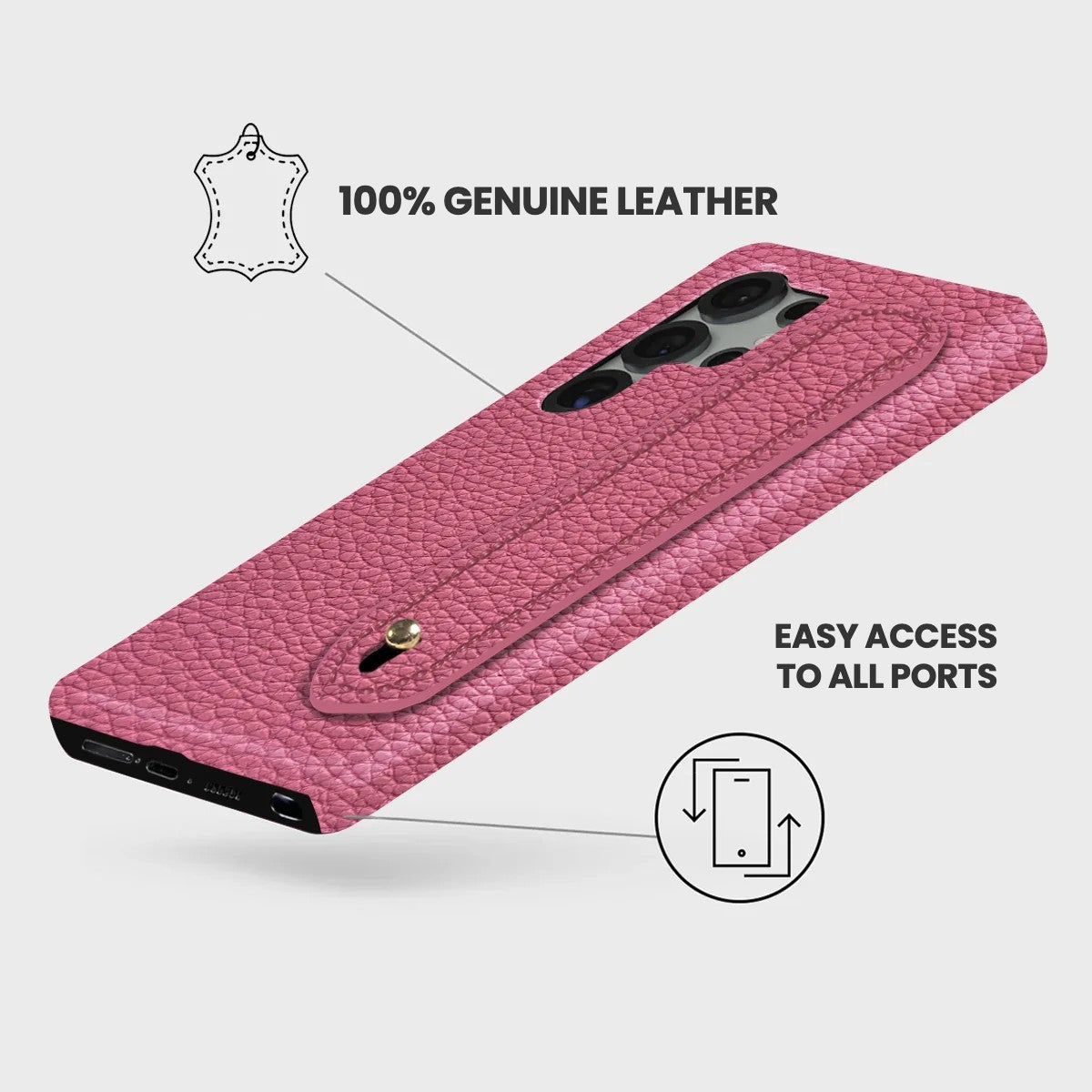 Galaxy S26 Ultra Leather Case — Ashe Handle