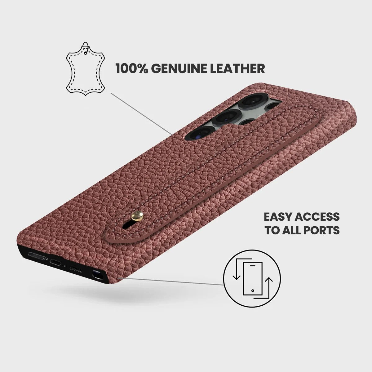 Galaxy S26 Ultra Leather Case — Ashe Handle