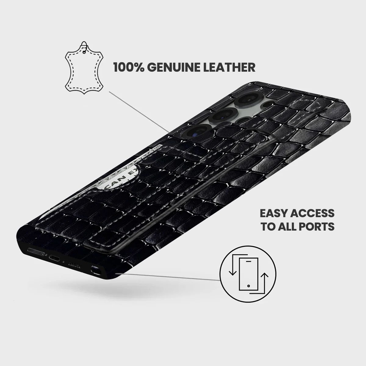 Galaxy S26 Ultra Leather Case — Lusso Handle Cardholder