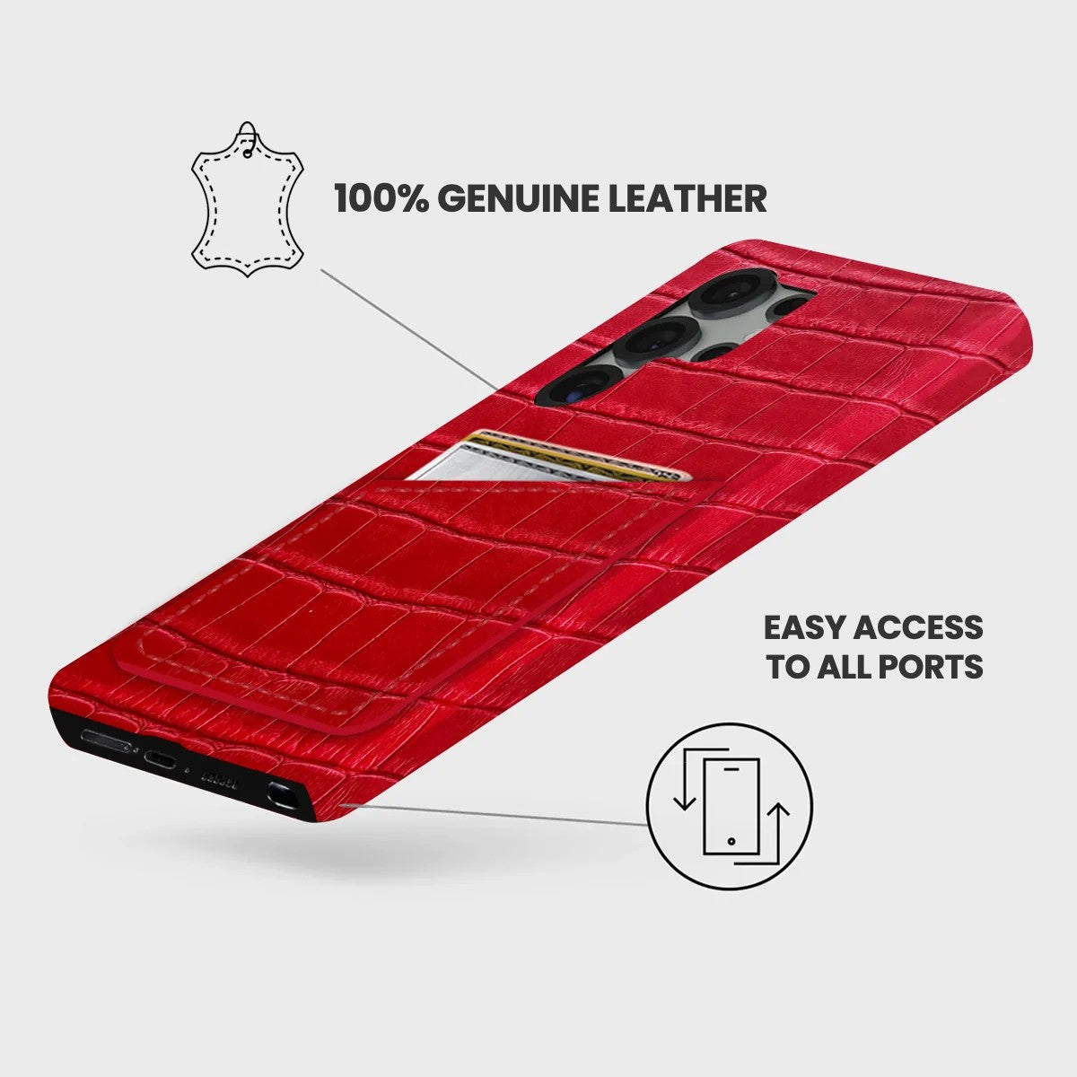 Galaxy S26 Ultra Leather Case — Vega Cardholder
