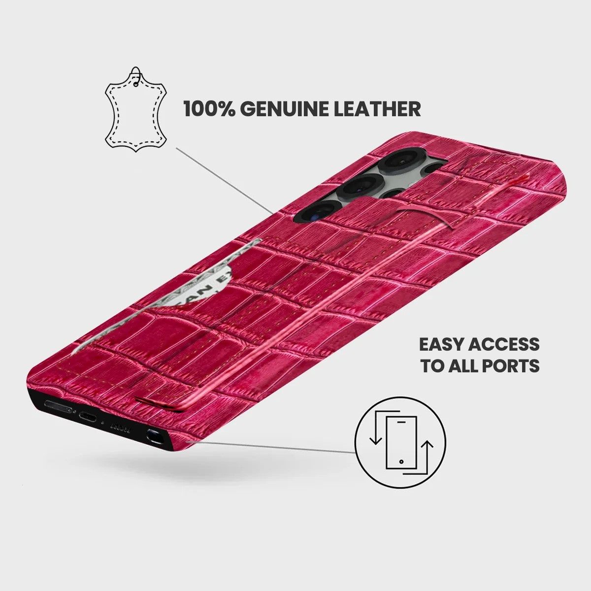 Galaxy S26 Ultra Leather Case — Vega Handle Cardholder