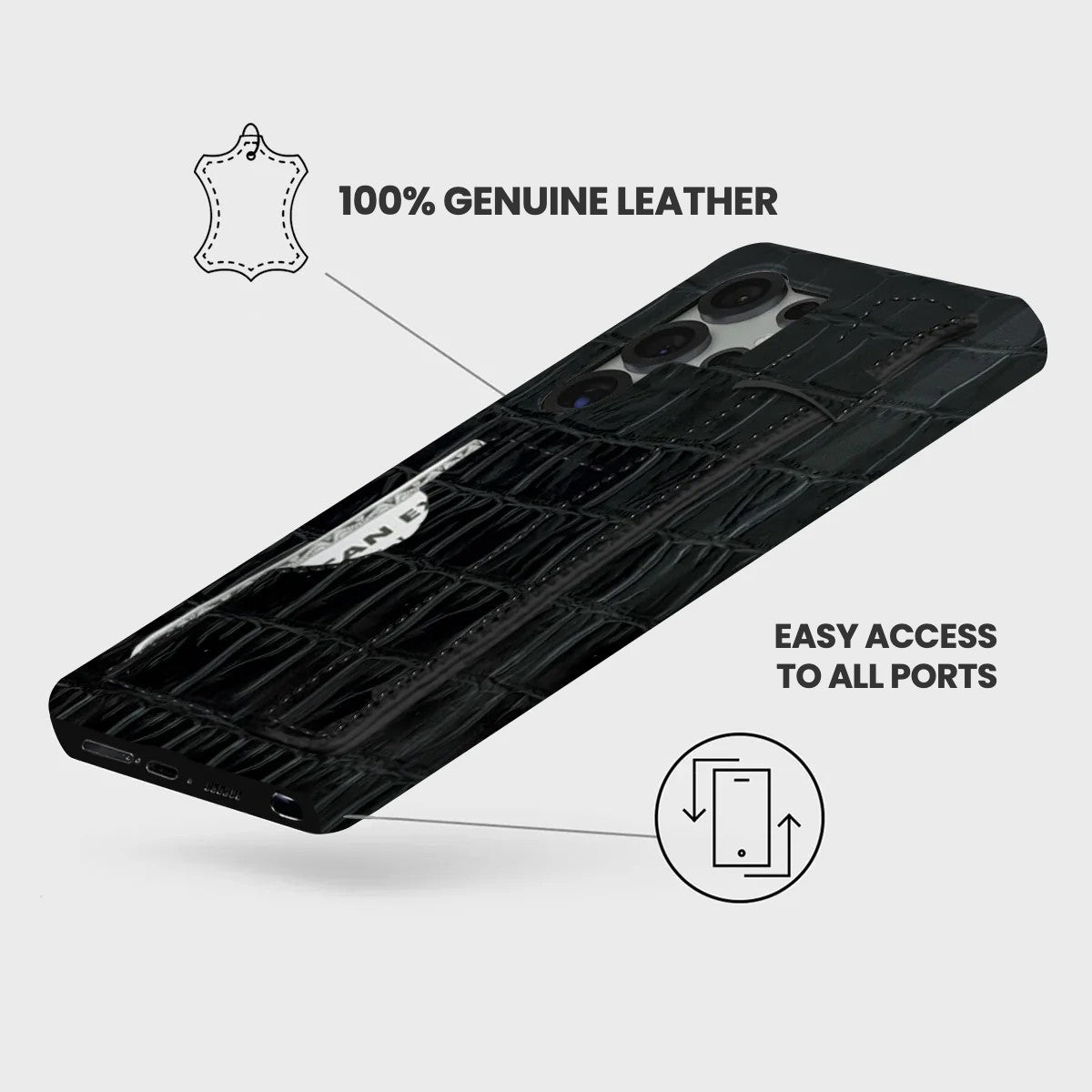 Galaxy S26 Ultra Leather Case — Vega Handle Cardholder