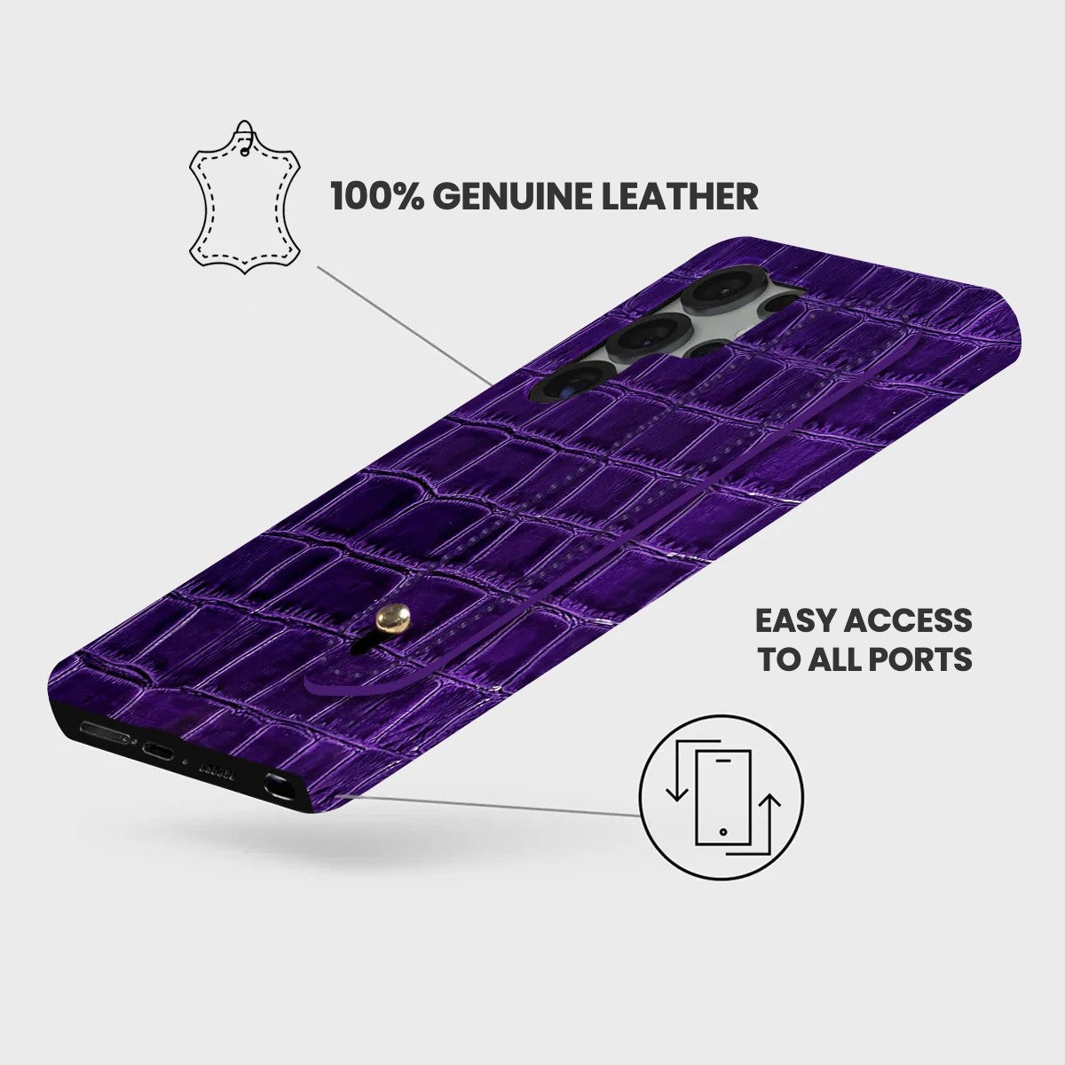 Galaxy S26 Ultra Leather Case — Vega Handle