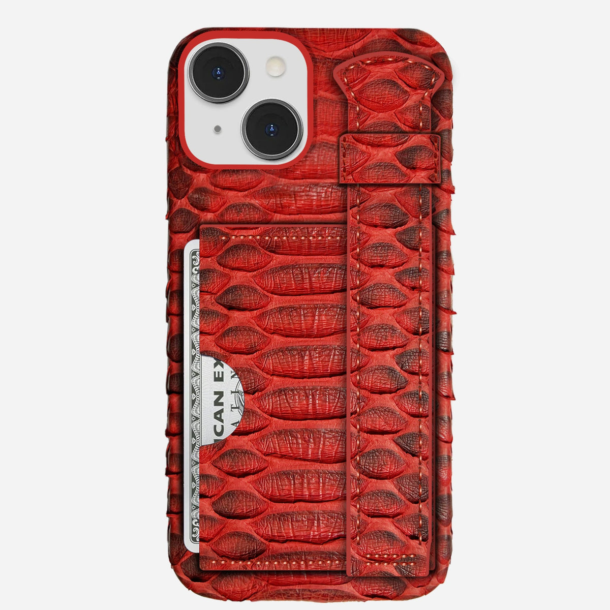 iPhone 14 Plus Leather Case — Piton Handle Cardholder