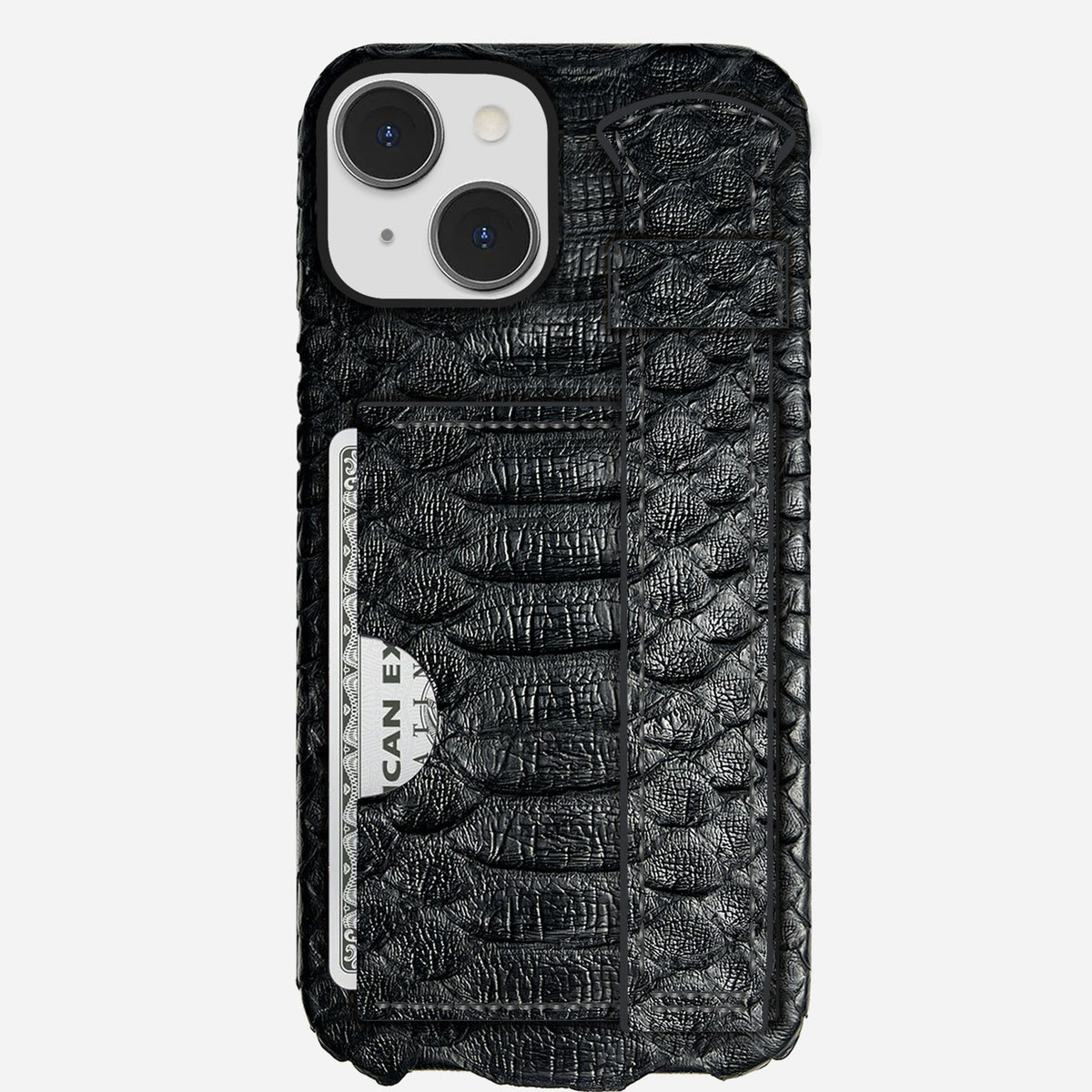 iPhone 14 Plus Leather Case — Piton Handle Cardholder
