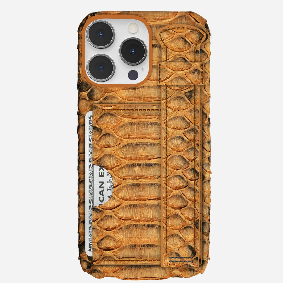 iPhone 13 Pro Leather Case — Piton Handle Cardholder