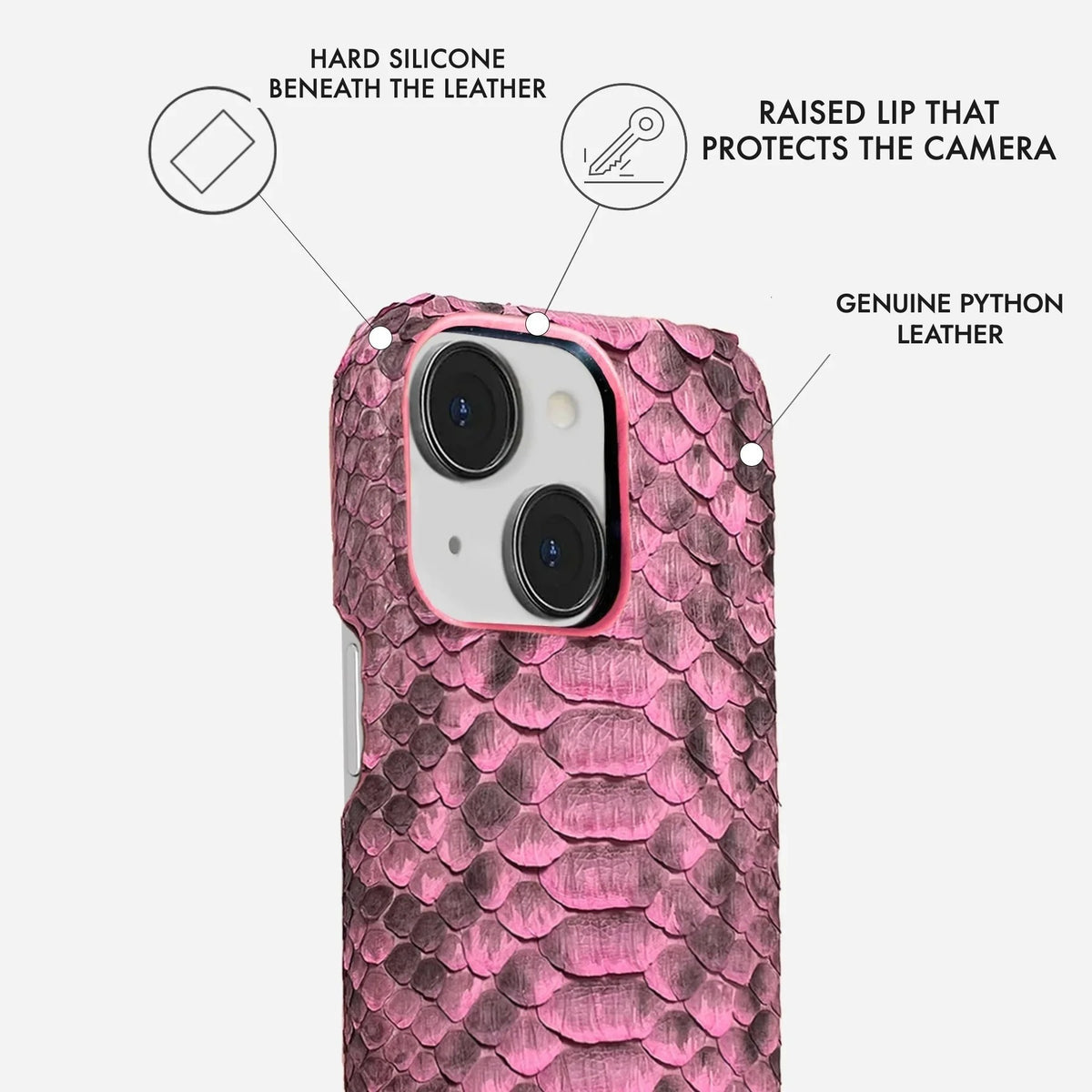 iPhone 15 Plus Python Leather Case — Python